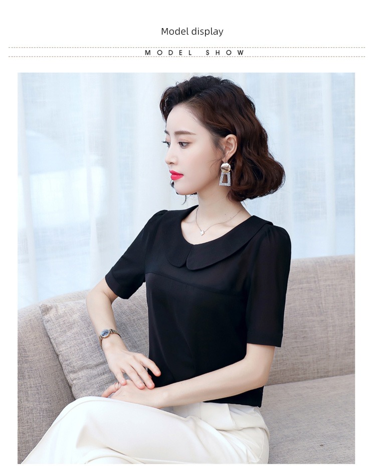 Women 2020 summer Foreign style Small shirt Very immortal Short sleeve