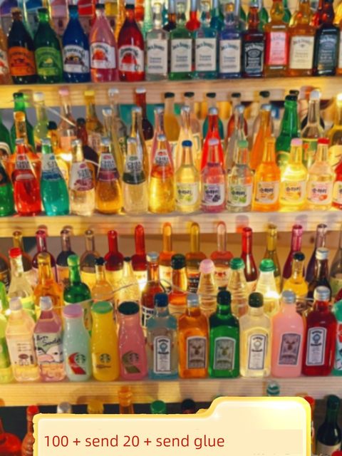 Miniature mini bottle wine bottle drink bottle toy ornaments night light accessories small bottle mini toys