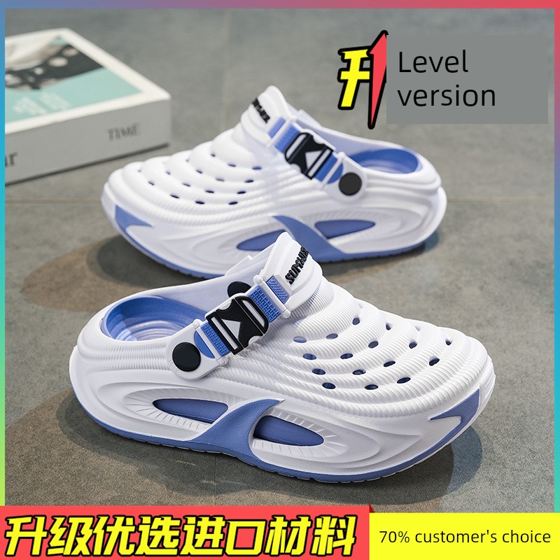 Children's Croc Shoes Boys' Two-Way Sandals 2026 New Summer Soft Sole Non-Slip Beach Slippers for Boys and Older Kids — 5