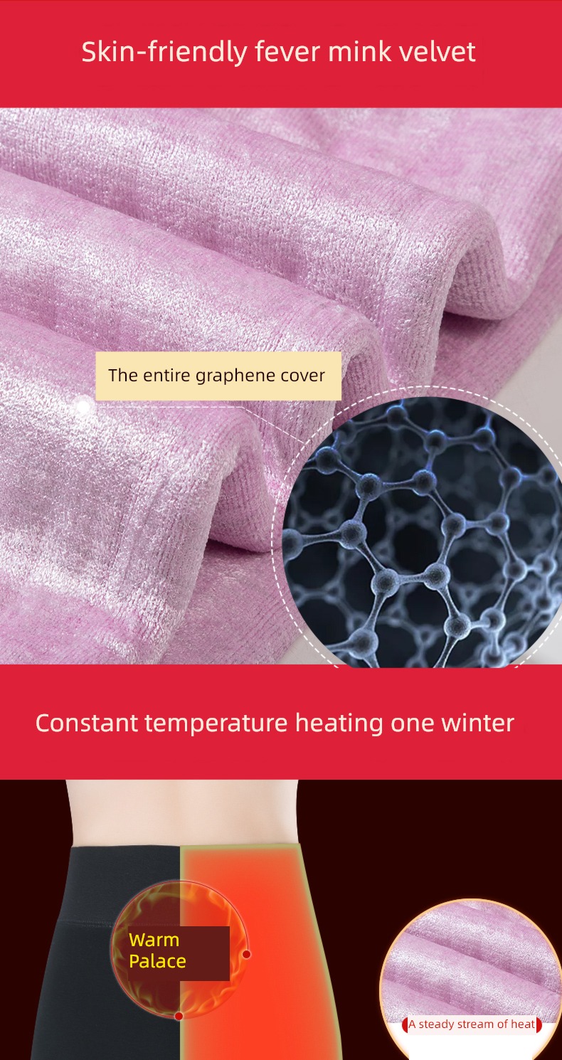Graphene winter Plush one northeast Extra thick cotton-padded trousers
