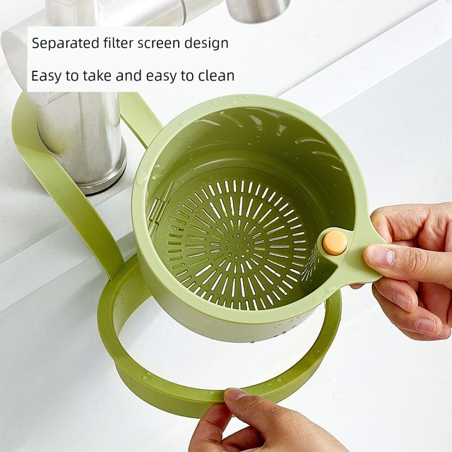 Hanging kitchen sink drain basket press hanging basket creative multifunctional filter storage rack faucet