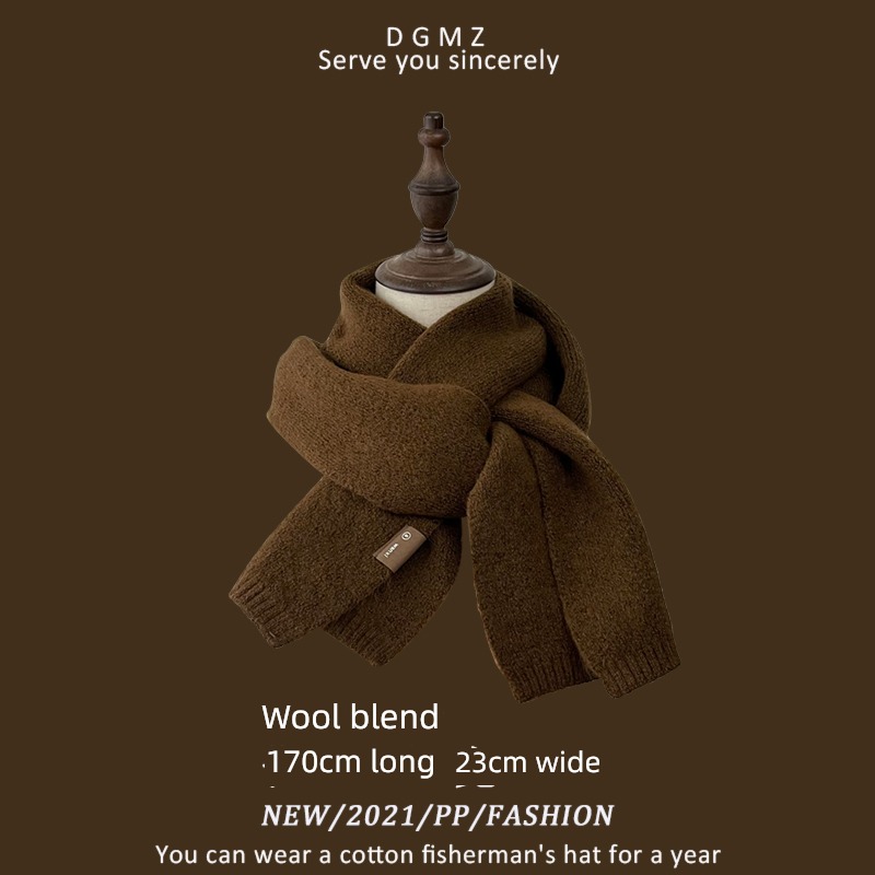 Dark brown female winter christmas gift Versatile scarf