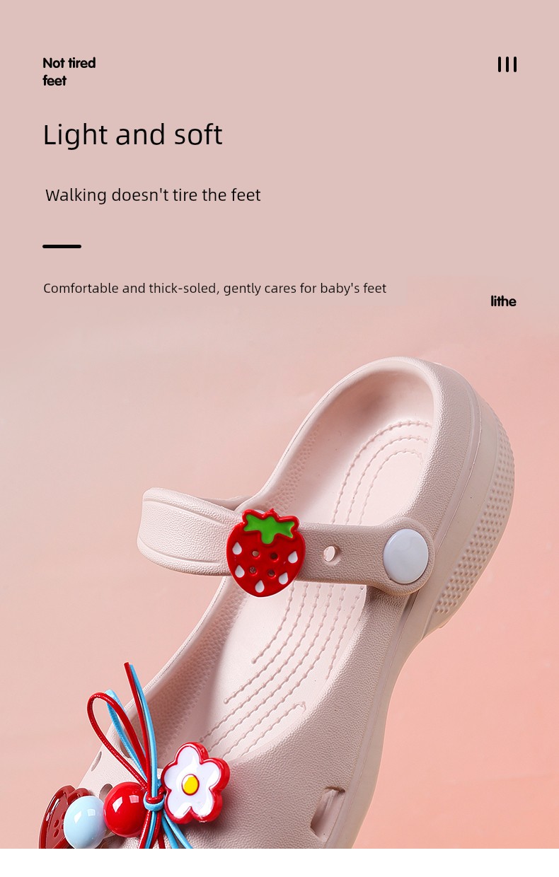 Children's Croc Shoes Summer Girls' Slippers Girls' Sandals Non-Slip Summer New Beach Mary Jane Princess Dance Shoes — 3
