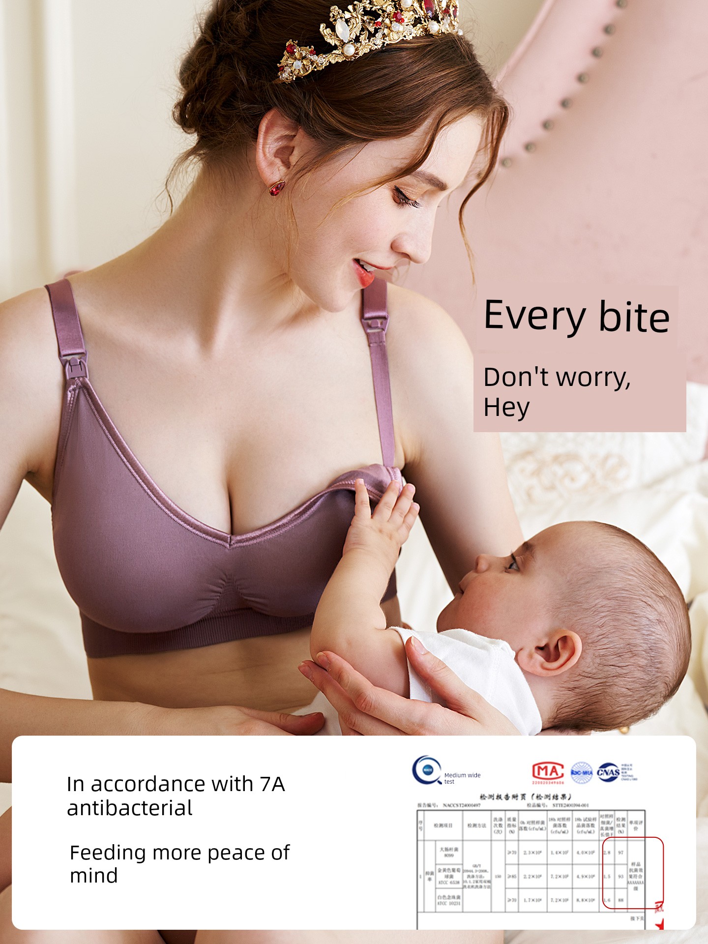 October Queen Nursing Bra for Women, Special for Pregnancy and Postpartum Breastfeeding, Anti-Sagging, Gathering, Sleep-Friendly, Seamless Maternity Bra — 2