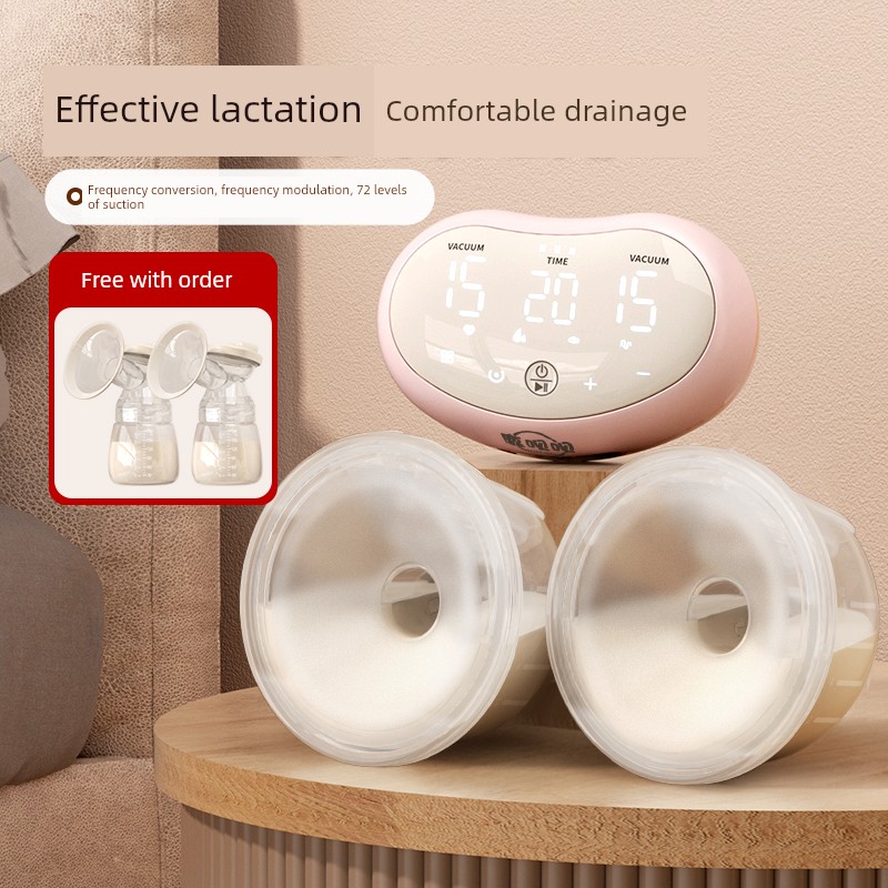 Lubebi Double-Sided Electric Breast Pump, Massage Breast Pump, Fully Automatic Hands-Free Breast Pump, Quiet Breast Pump — 1