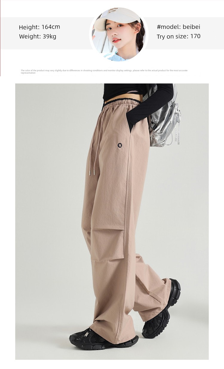 Girls' Cargo Pants Spring and Autumn 2026 New Straight-Leg Pants Youth Casual Pants Loose Fit Big Girl Sports Pants — 20
