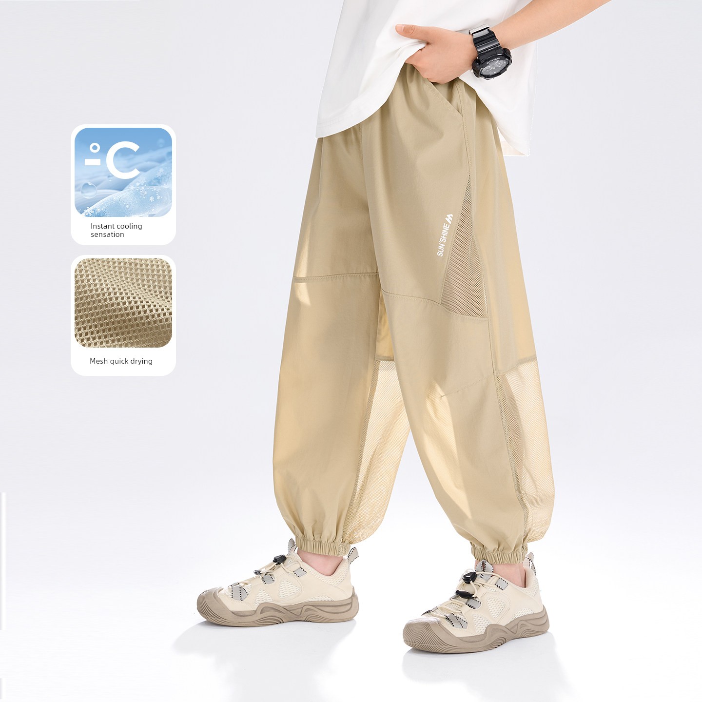 Zuoxi Children's Clothing Boys' Anti-Mosquito Pants Children's Trousers Summer Thin Quick-Dry Sports Pants 2026 New Model Big Kids Long Pants — 6