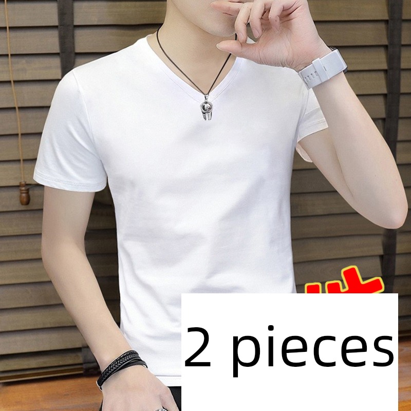 Genuine products at the counter V-collar Self-cultivation Show thin Half sleeve man T-shirt