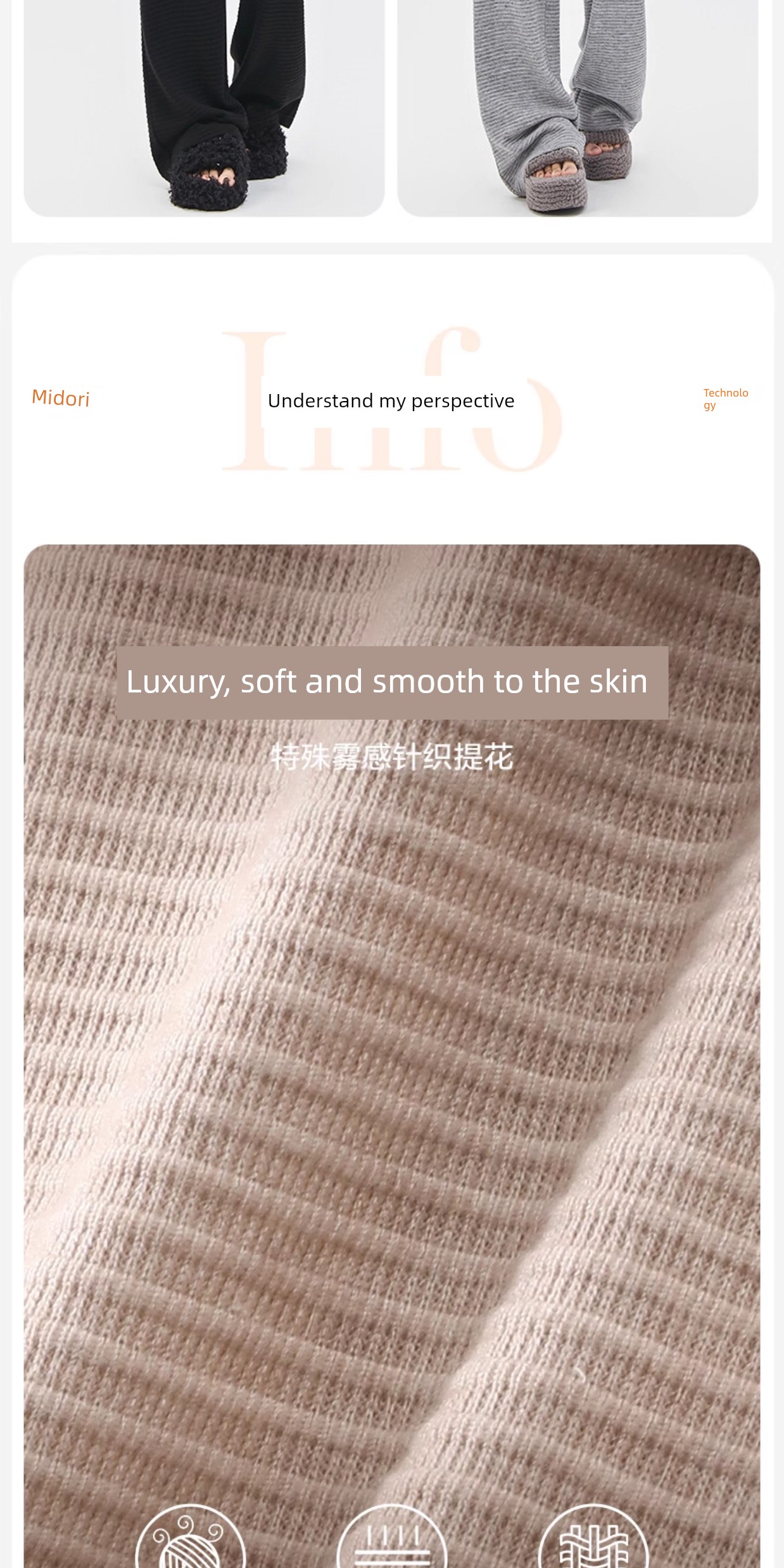 Maternity Pants for Spring and Autumn, Knitted Casual Wide-Leg Pants for Spring and Summer, Low-Waist Drawstring Long Pants, Early Autumn Straight-Leg — 4