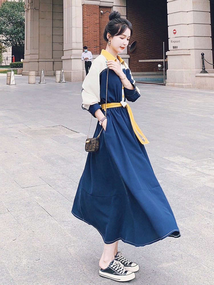 early spring Autumn clothes The new Show thin French Long sleeve Dress