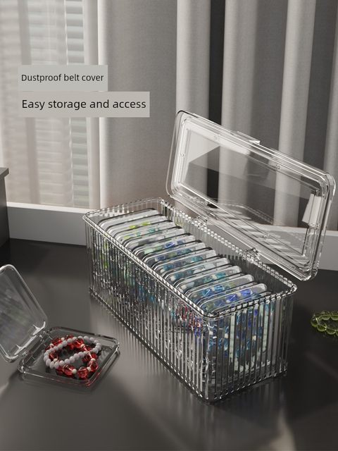 Bracelet crystal storage box transparent acrylic bracelet necklace special jewelry box portable beaded bracelet box