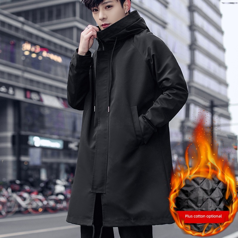 Spring and Autumn Medium and long term Korean version trend man Windbreaker