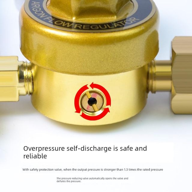 Shockproof argon gauge anti-fall energy-saving argon pressure reducer argon arc welding machine pressure gauge argon cylinder pressure reducing valve flow meter