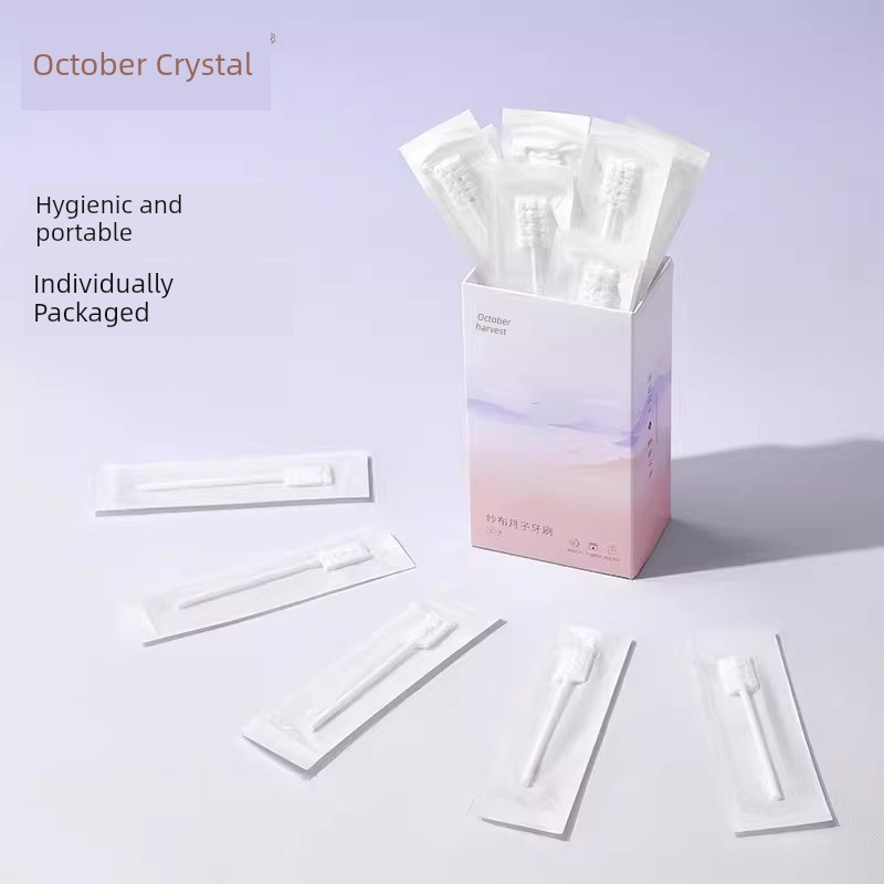 October Crystal Gauze Postpartum Toothbrush Disposable Maternity Supplies for Pregnant Women Postpartum Toothbrush Maternity Supplies 30 Pieces — 2