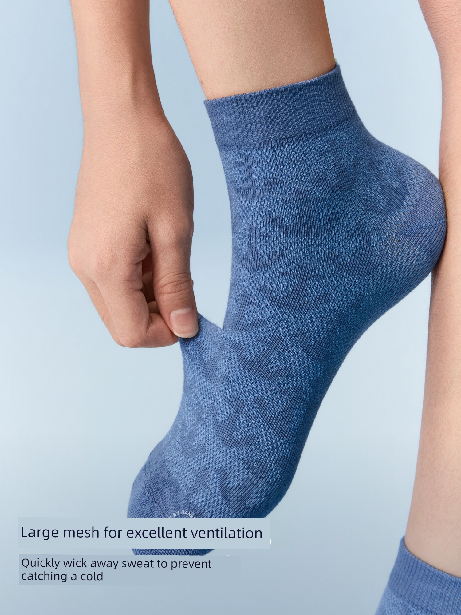 3 Pairs | Jiao Nei Xiaoliangpi 302Cool Kidsren's Antibacterial Mesh Breathable Thin Short Socks for Boys and Girls in Spring and Summer — 2