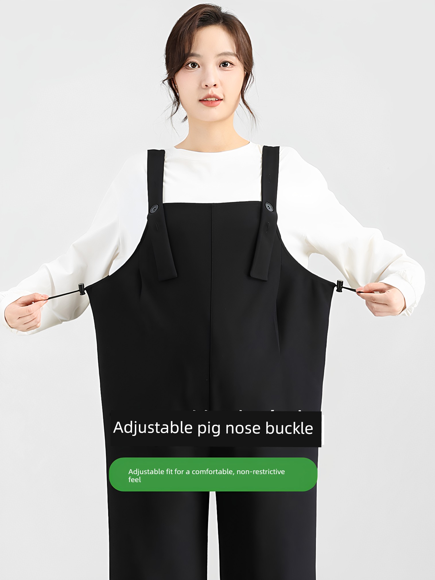 Qibei Maternity Overalls 2026 Autumn New Style for Petite and Plus Size, Loose Fit for Spring and Autumn — 3