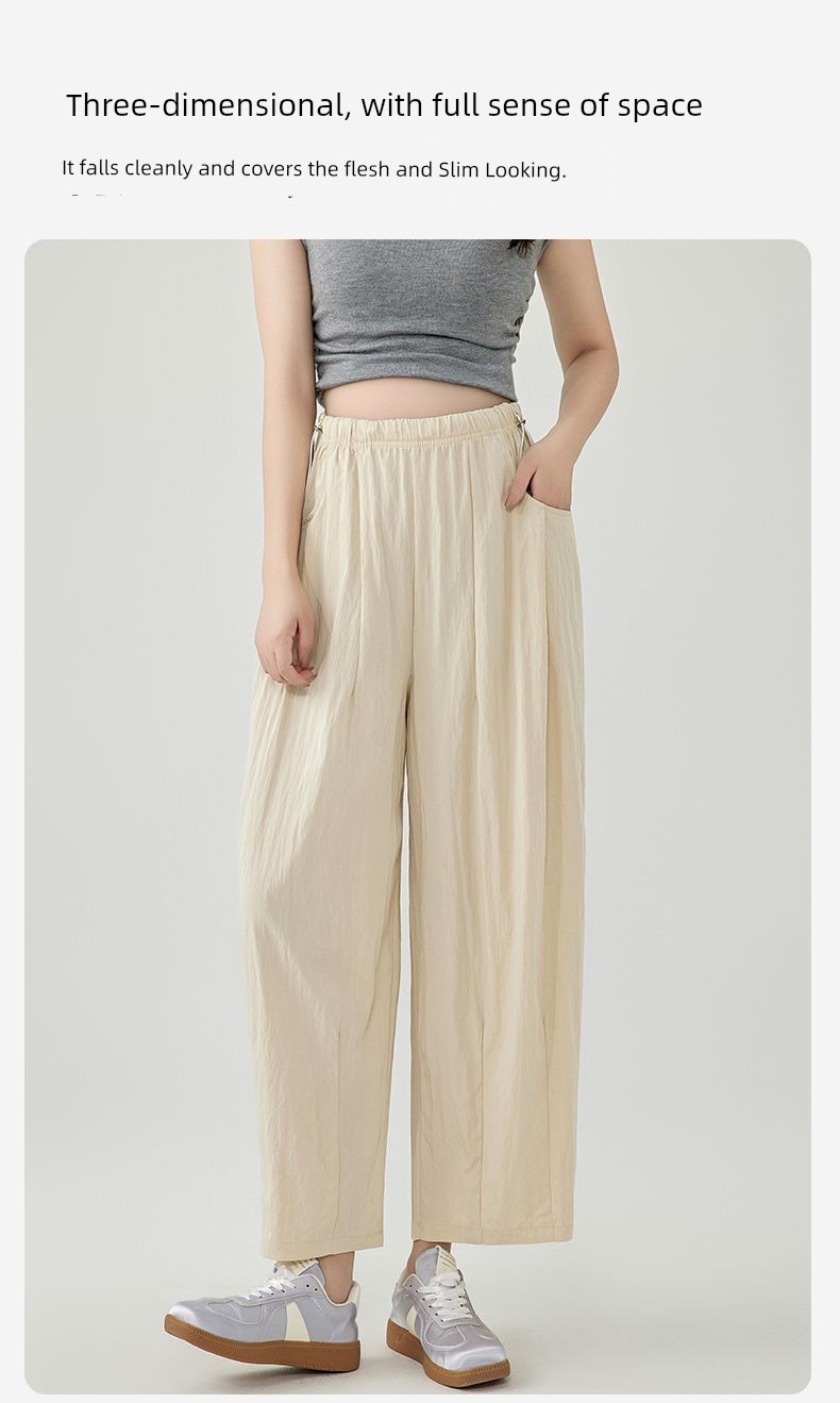 Pregnant Women's Pants Thin Summer Outwear No Belly Support Casual Yamamoto Loose Pants Loose Half Length Shorts Fashionable Summer Clothing — 19