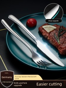 Dedicated Set of Two Or Three High-Grade Steak Knives and Forks
