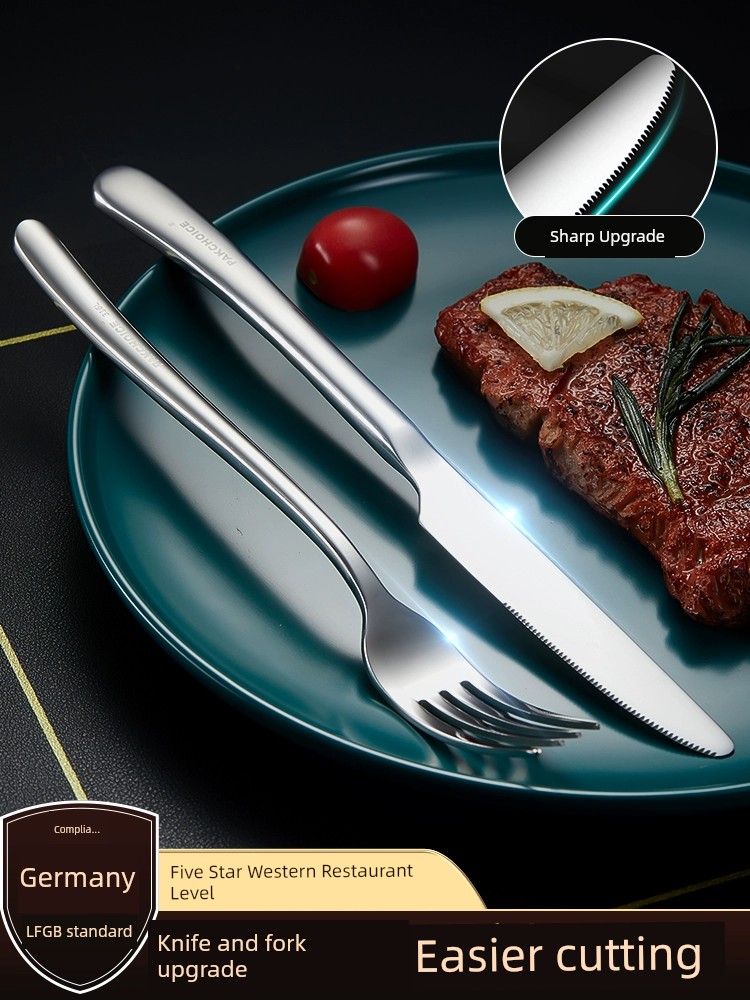 Dedicated Set of Two Or Three High-Grade Steak Knives and Forks