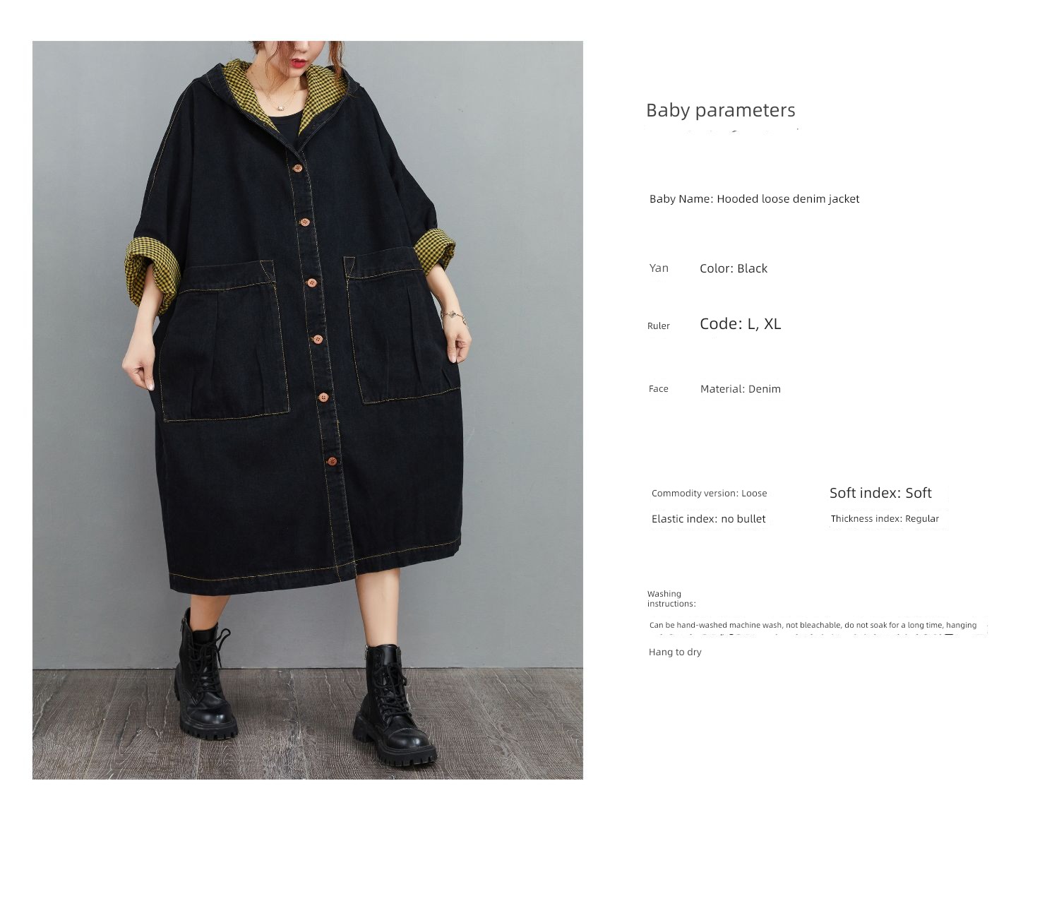 Hooded easy Casual and versatile Windbreaker chaqueta
