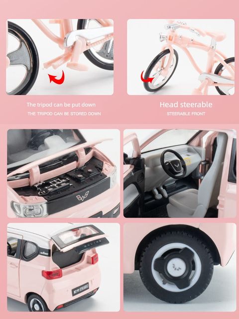 Wuling Hongguang mini original car model alloy simulation macaron car model ornament gift boy toy car