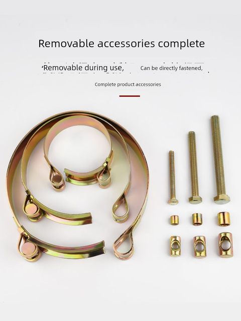 Throat clamp carbon steel galvanized European thickened pipe clamp heavy pipe clamp water pipe hose round widened fixing clip