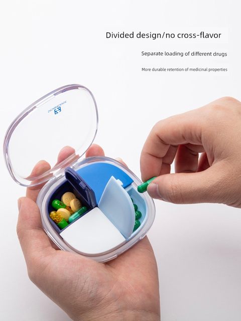 Drug packaging mini small medicine box carry portable Japanese classified medicine seal moisture-proof storage box