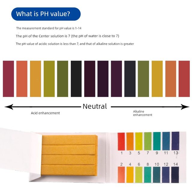 PH test strip pH test fish tank water quality detection urine amniotic fluid acid and alkaline test strip soil standard