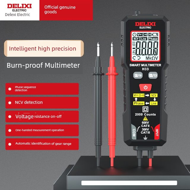 Delixi mini multimeter smart ammeter NCV measurement upgrade model can be directly installed to measure