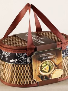Bamboo Gift Box, Dragon Boat Festival Rice Dumplings, Bamboo Basket, Mid-Autumn Mooncakes, Eggs, Crabs, Foldable Gift Bo