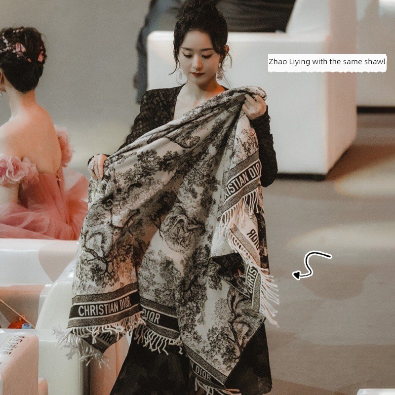Outside female siesta blanket sofa keep warm scarf Shawl