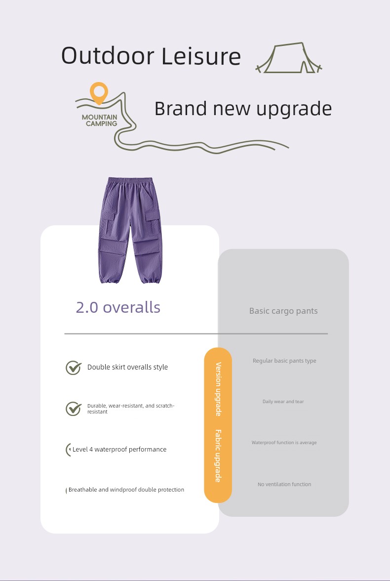 Sports Jeanswest Girls' Pants 2026 New Style Outdoor Workwear Pants Children's Long Pants Spring and Autumn Thin Style for Big Girls — 6