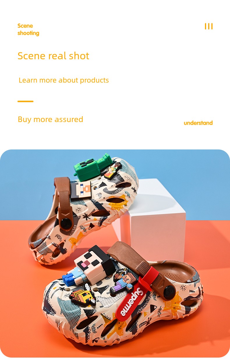 Croc-Style Shoes for Boys, Children's 2026 Summer New Model, Boys' Sandals, Baby Indoor Slippers, Non-Slip Beach Shoes — 6