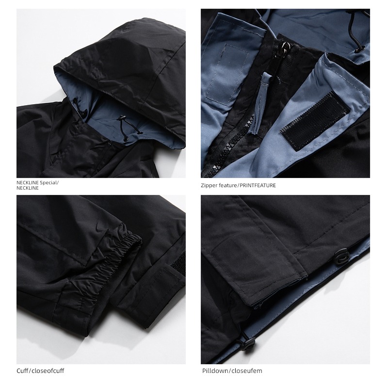 Wukong has goods solar system Retro Solid color work clothes Hooded pizex male Chaopai Mountain system outdoors Versatile Jacket loose coat
