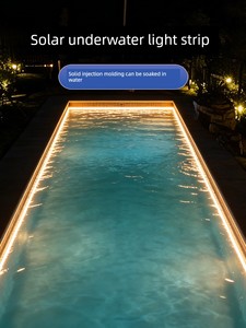 Outdoor Solar-Powered Underwater Lights for Garden Ambiance Lighting, Waterproof Landscape Garden Led Light Strips