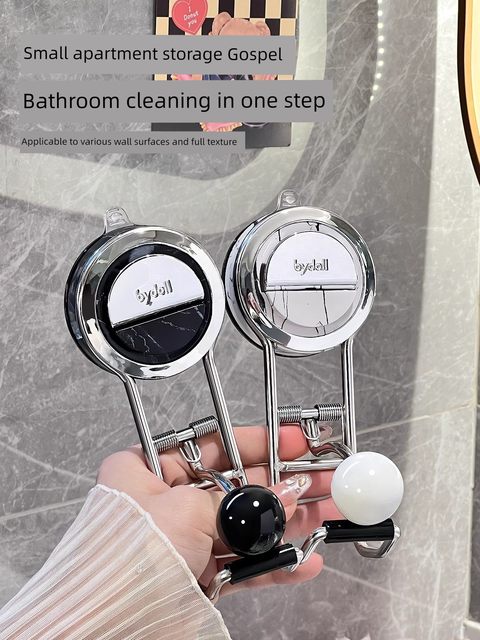 Suction cup basin rack without punching wall-mounted bathroom toilet bath basin hook bathroom storage basin hanging tool