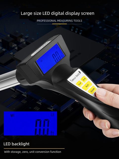 Deli Tool Rangefinder Roller Roller Type High Precision Hand Speculation Rangefinder Mechanical Roller Electronic Digital Display Measurement Ruler