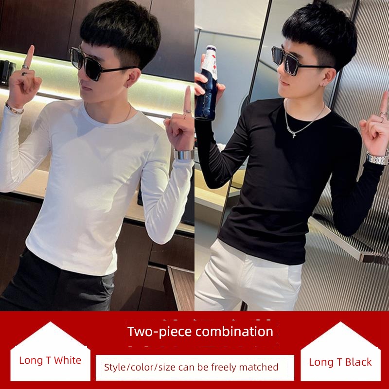 man Simplicity Big size Tight fitting elastic force Short sleeve T-shirt