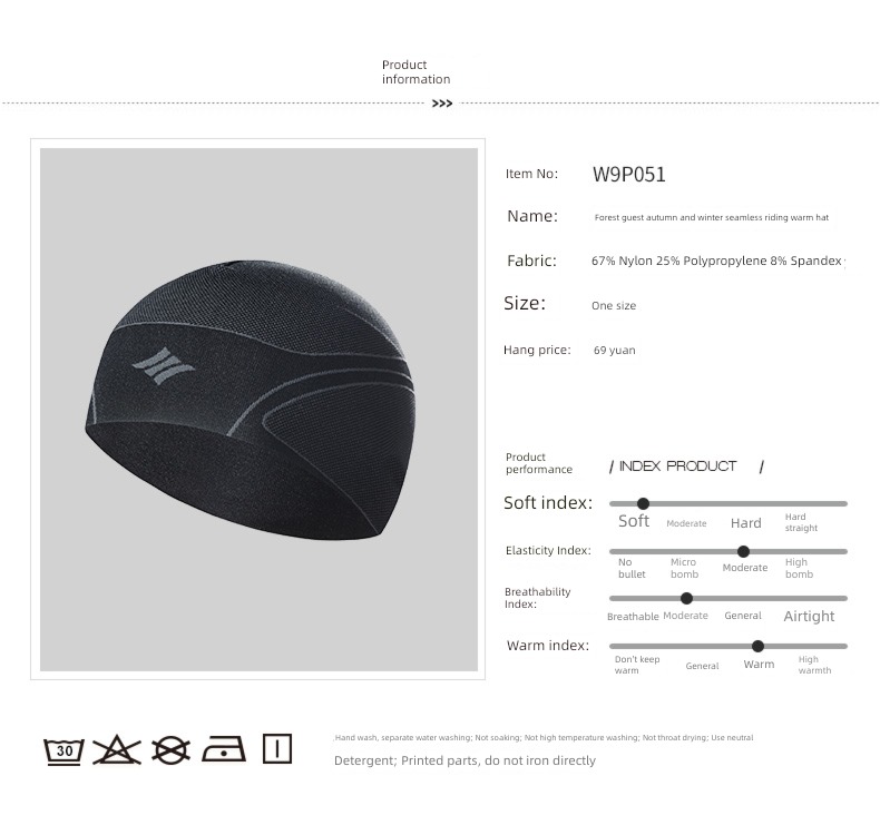 Santic Mori dike motion seamless Warm hat Headgear