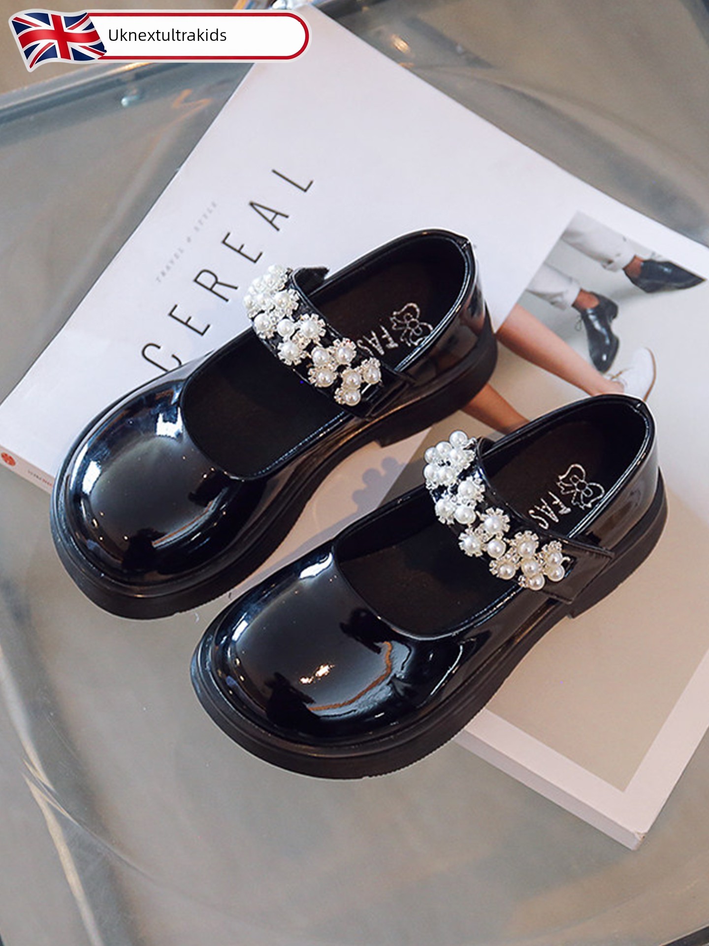 British Nu Black Leather Shoes for Girls, College Style, Soft Sole, Suitable for Skirts, British Style Princess Shoes, Children's Performance Autumn Shoes