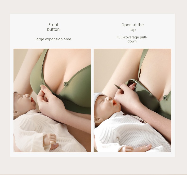 Wu Yuan Nursing Bra Anti-SAG Push up Postpartum Summer Thin Nursing Special Nursing Intimates Pregnant Women Big Chest Special — 11