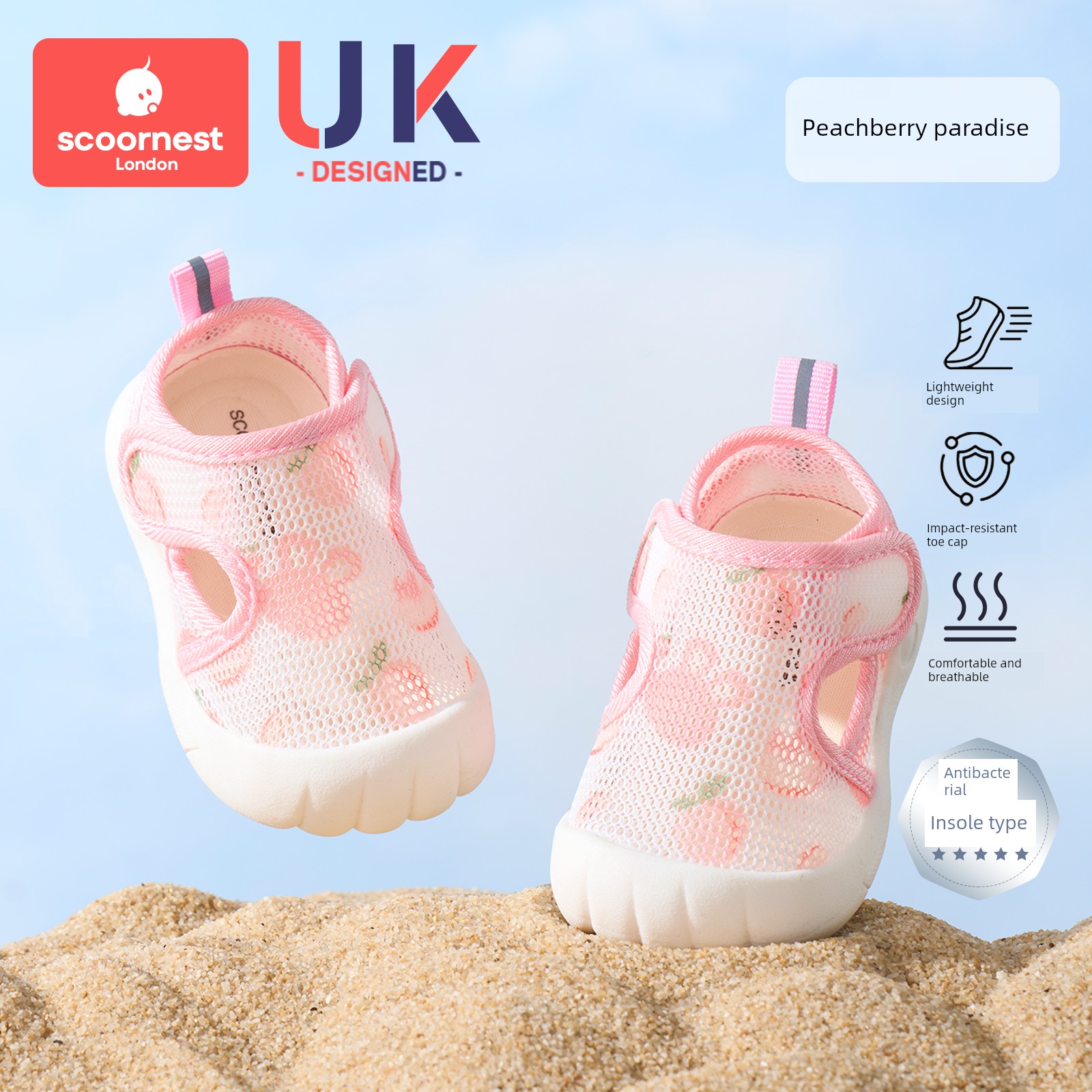 Kechao Baby Summer Sandals, Boys' Toddler Shoes, Indoor Non-Slip Baby Shoes, Soft-Soled Baby Mesh Shoes for Girls — 7