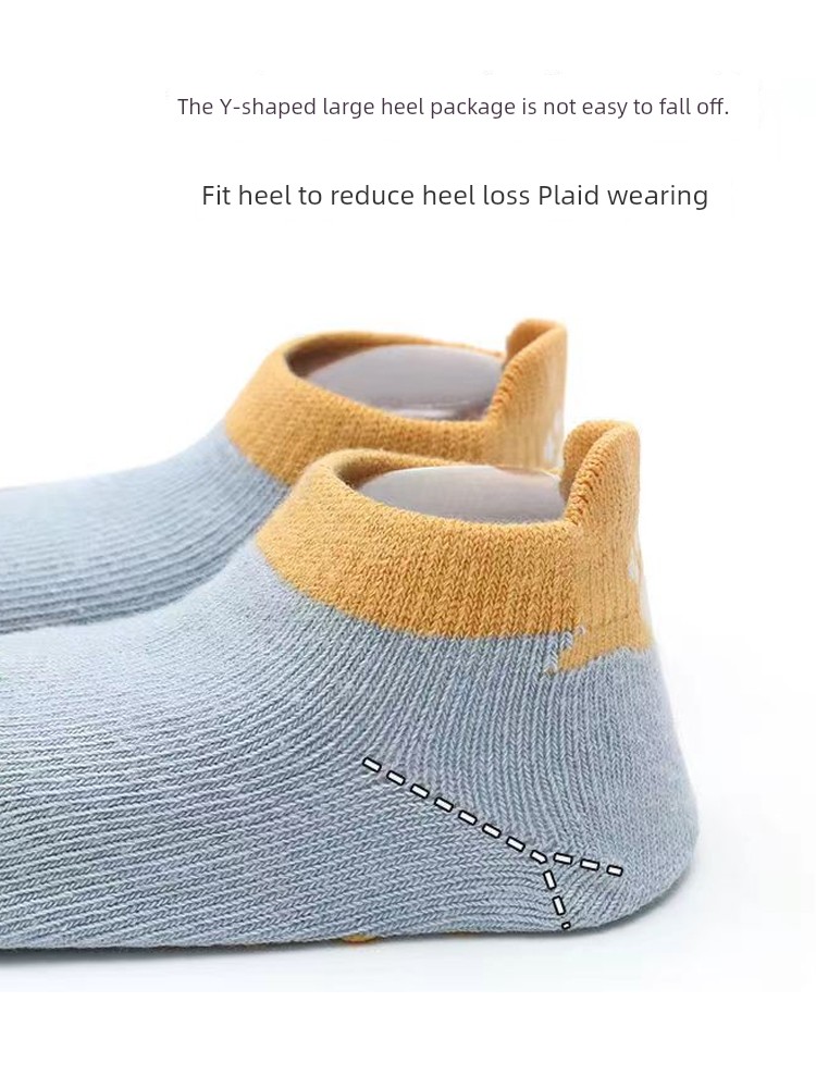 Baby Socks Spring and Autumn Pure Cotton Thin 6-December Baby Indoor Cartoon Toddler Non-Slip Socks Children's Floor Socks — 4