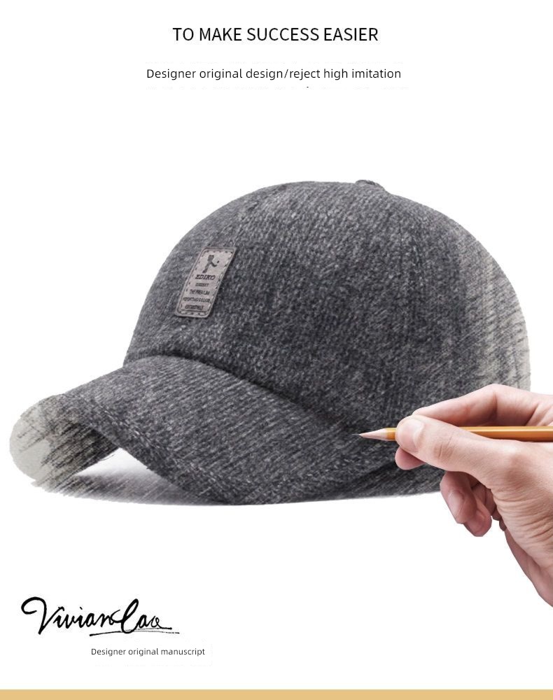man Autumn and winter dad old man Cold proof Ear protection Hat