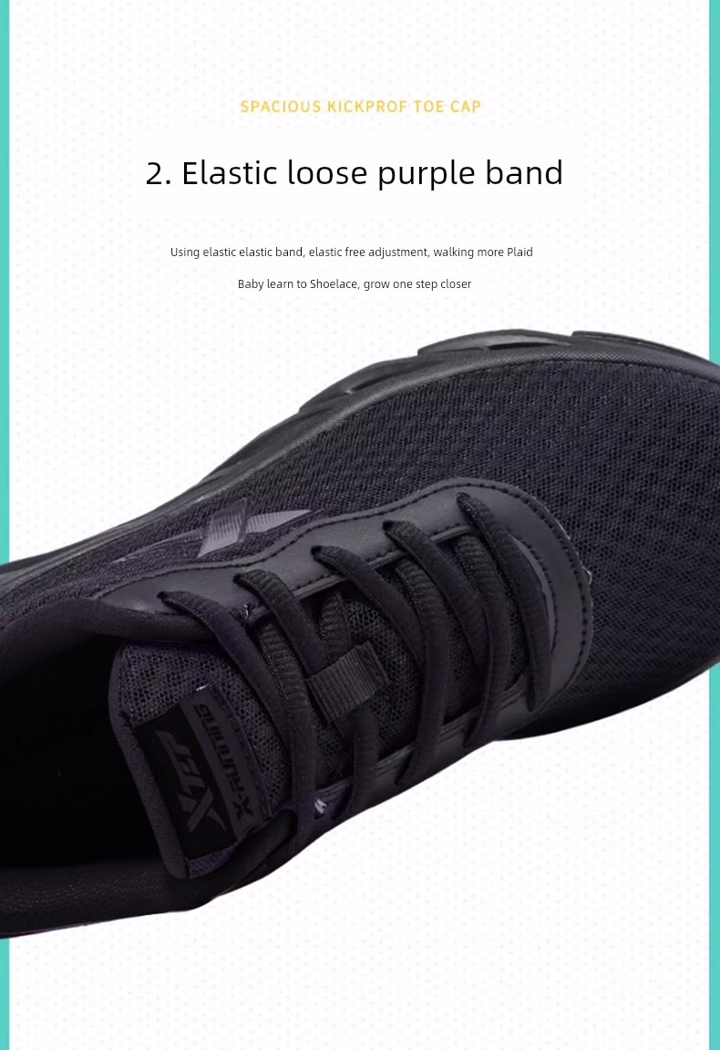 Tebu Black Autumn Mesh Breathable Kids Sneaker — 5