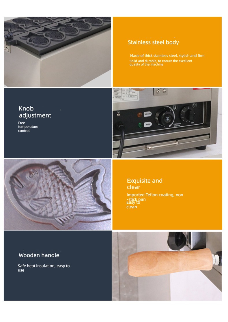 Thousand wheat 6 hole Taiwan Cake machine street food equipment Taiyaki
