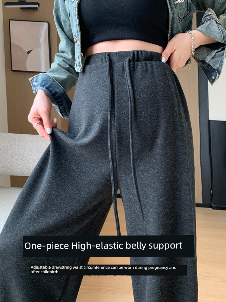 Autumn and Winter Outer Wear Thickened No Belly Support Pregnant Women's Pants — 3