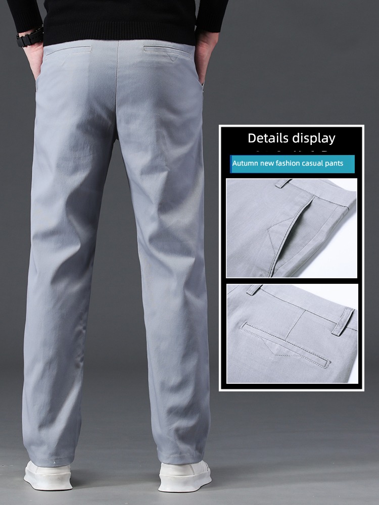 pure cotton autumn easy Straight cylinder Versatile motion trousers