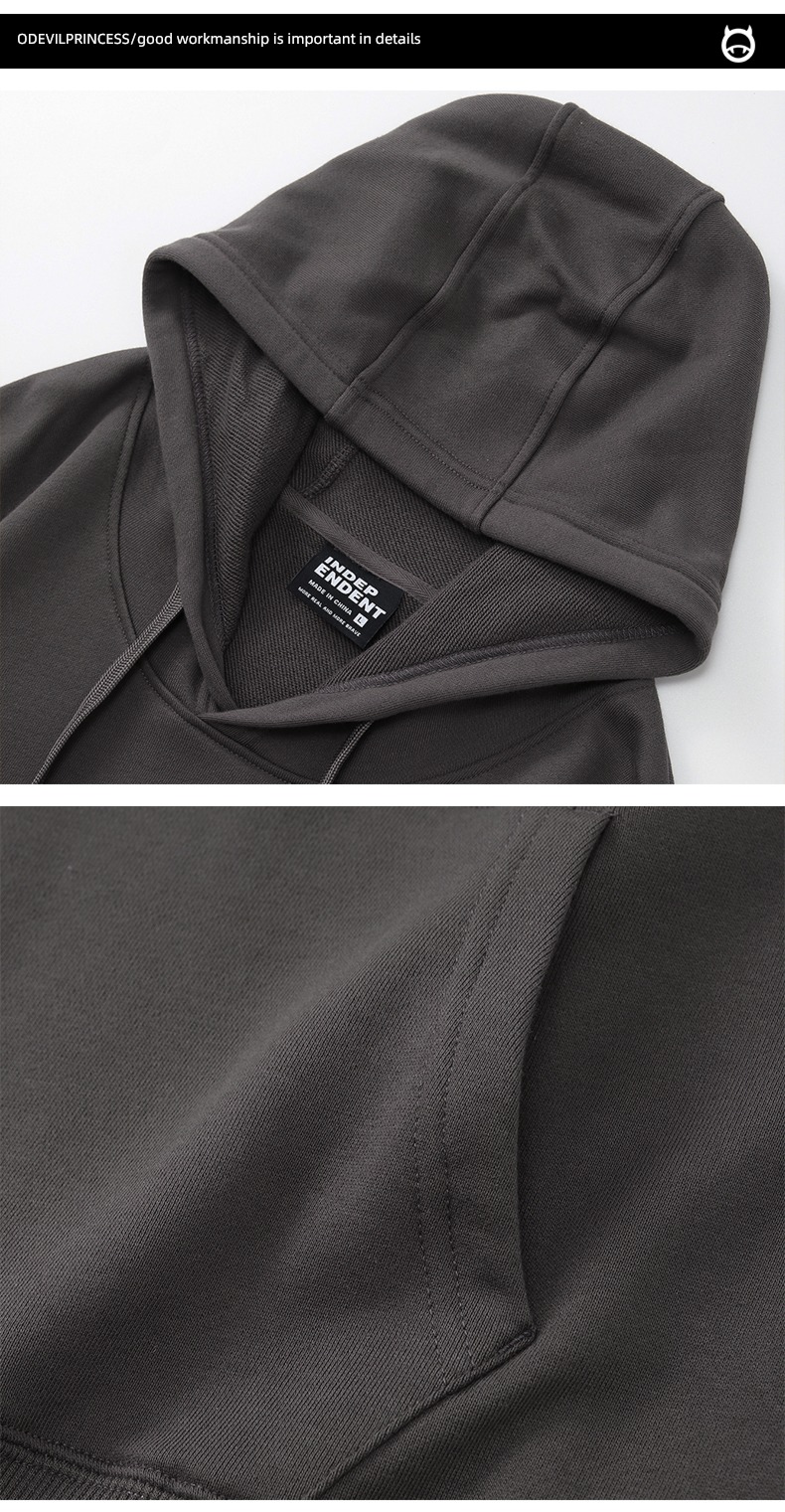 Retro ins Autumn clothes Thin money easy dark grey Sweater