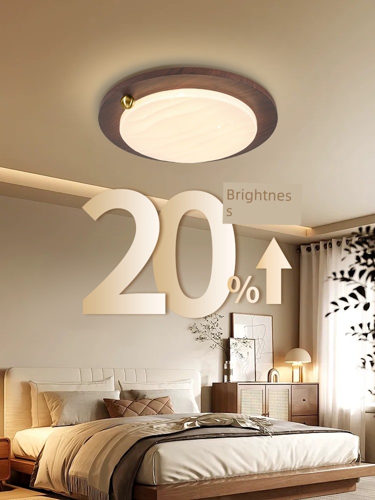 2026 New Model Vintage French Cream Style Bedroom Ceiling Light, New Chinese Retro Room Eye-Protection Round Lamp R335